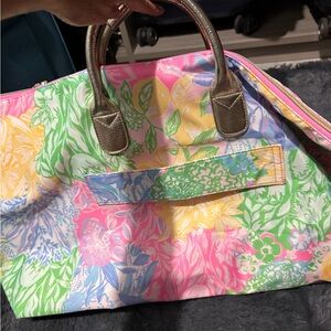 Lilly Pulitzer Floral Multicolor Weekender Tote Bag